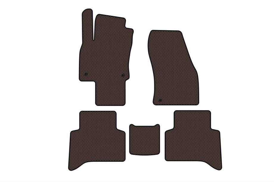 Volkswagen Touran 2015– Gummimattor Carsuit (5-sits, brun) Image