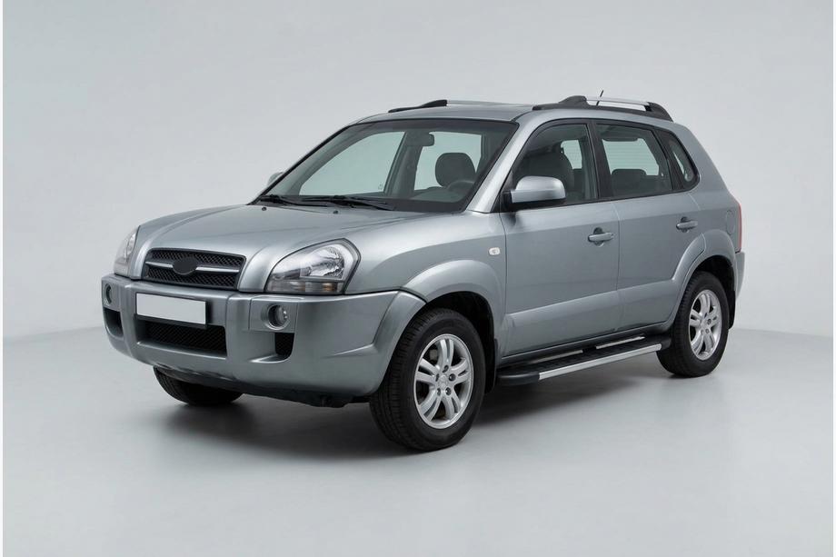 Hyundai Tucson JM 2004– Sidosteg Duru (2 st, aluminium) Foto 1
