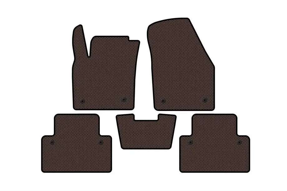 Volvo C30 2006–2012 Gummimattor Carsuit (HB, 3-dörrars, brun) Image