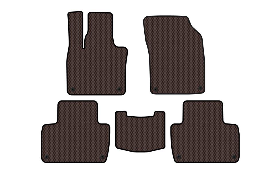 Volvo XC90 2015– Carsuit gummimattor till kupén (2 rader, brun) Image
