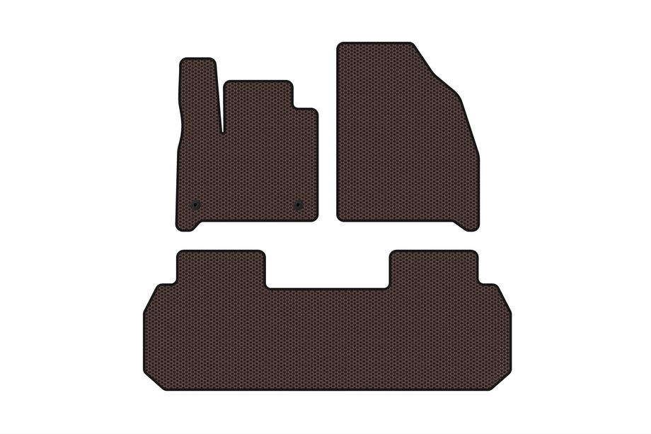 Chevrolet Traverse 2017– Carsuit gummimattor till kupén (2 rader, brun) Image