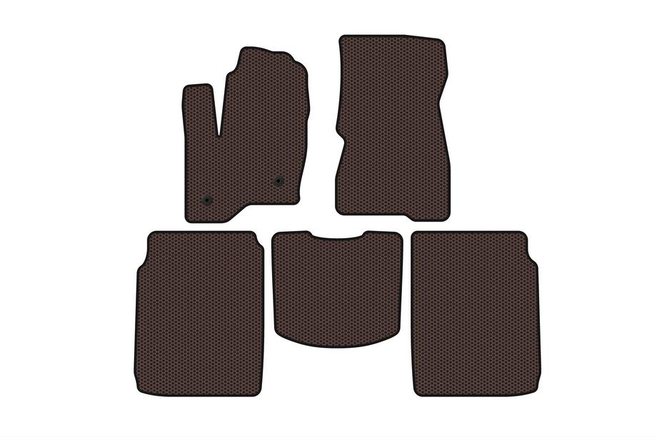 Ford Flex 2009–2019 Gummimattor Carsuit (2 rader, 2013-2019, brun) Image