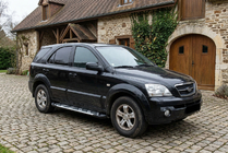 Kia Sorento I BL 2002–2009 Sidosteg Sunrise (2 st, aluminium) foto 1