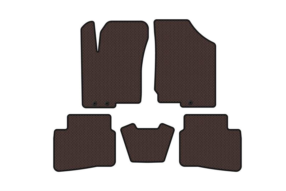 Kia Forte 2008–2024 Gummimattor för kupén Carsuit (2008-2012, brun) Image