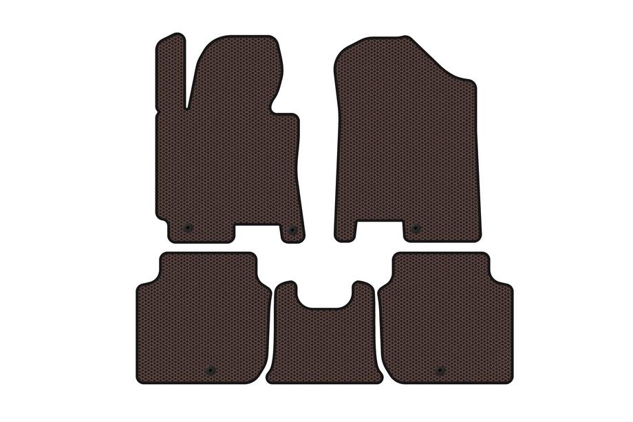Kia Forte 2008–2024 Carsuit gummimattor för kupén (2012-2016, brun) Image