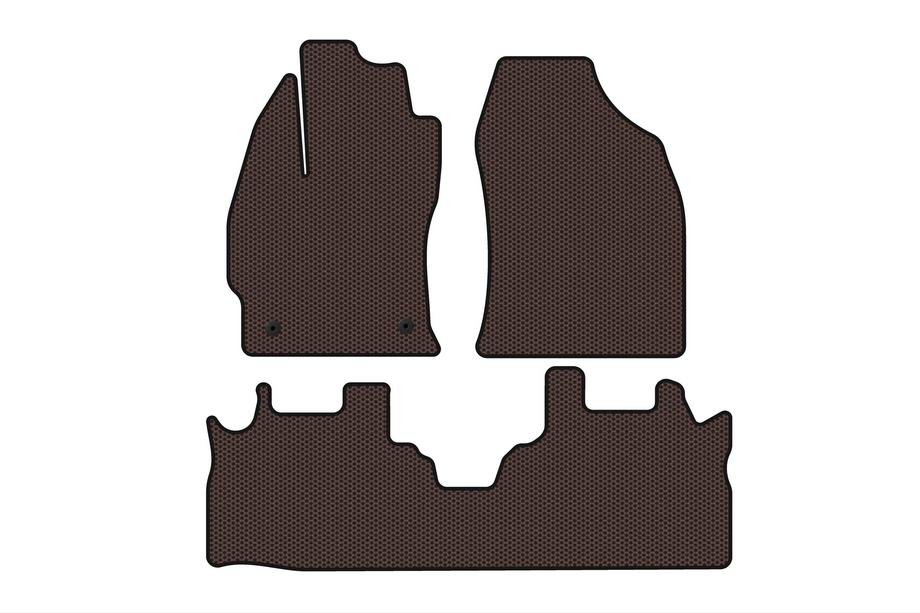 Toyota Prius Plus Carsuit gummimattor till kupén (2 rader, brun) Image