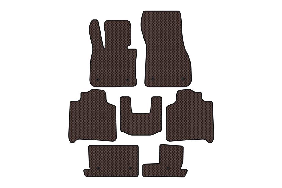 BMW 2-serien Active Tourer F45/F46 2014–2021 Carsuit gummimattor för kupén (för F46, 3 rader, brun) Foto 1