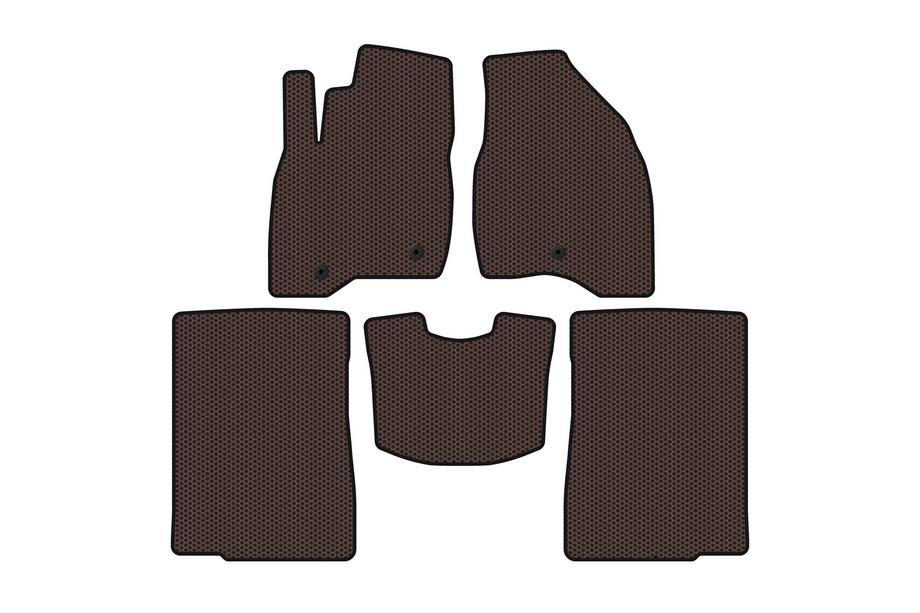 Ford Explorer 2011–2019 Gummimattor Carsuit (2015-2017, 2 rader, 7-sits, brun) Image