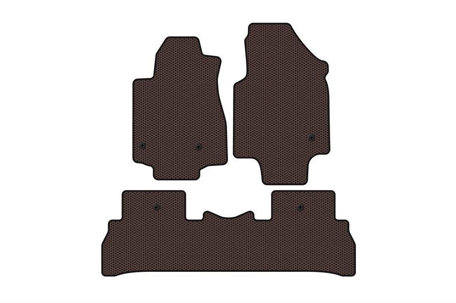 Honda Pilot 2008–2015 Gummimattor Carsuit (2008-2012, 7-sits, brun) Image