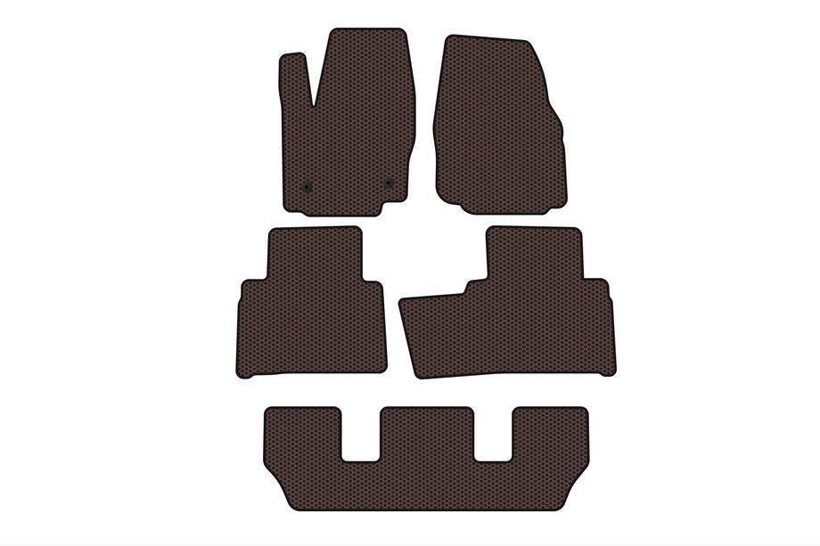 Ford Galaxy 2007–2015 Carsuit gummimattor för kupén (3 rader, brun) Image