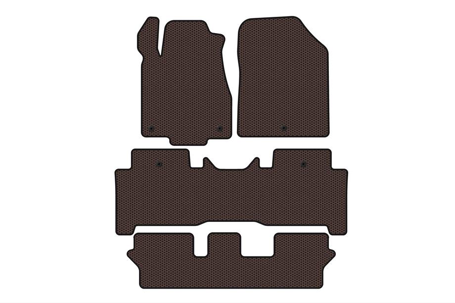 Acura MDX 2007–2013 Carsuit gummimattor för kupén (3 rader, brun) Image