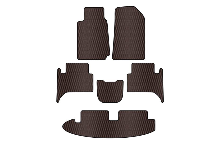 Chevrolet Trailblazer 2012–2019 Carsuit gummimattor för kupén (3 rader, brun) Image