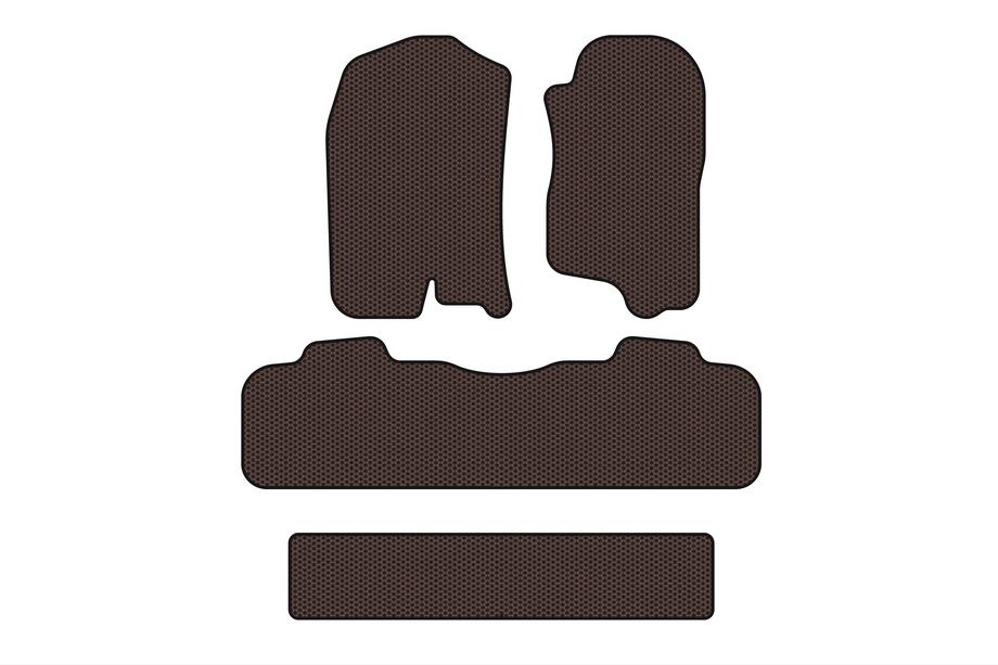 Chevrolet Tahoe 2007–2014 Gummimattor Carsuit (3 rader, 2007-2014, brun) Image