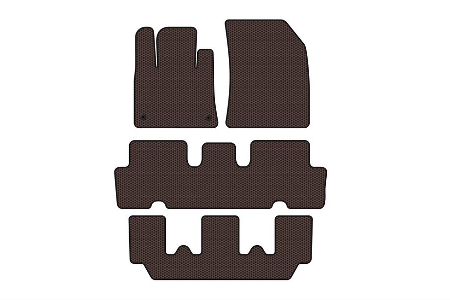 Citroen C-4 Picasso 2013–2022 Carsuit V1 gummimattor för kupén (3 rader, brun) Image