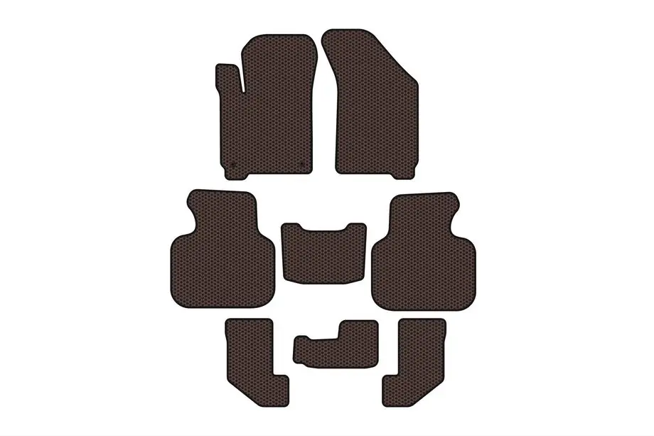 Dodge Journey 2008–2020 Carsuit gummimattor för kupén (2008-2011, 3 rader, brun) Image