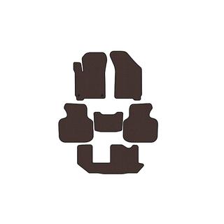 Gummimattor Carsuit (2011-2020, 3 rader, 7-sits, brun) Dodge Journey 2008–2020 foto 1