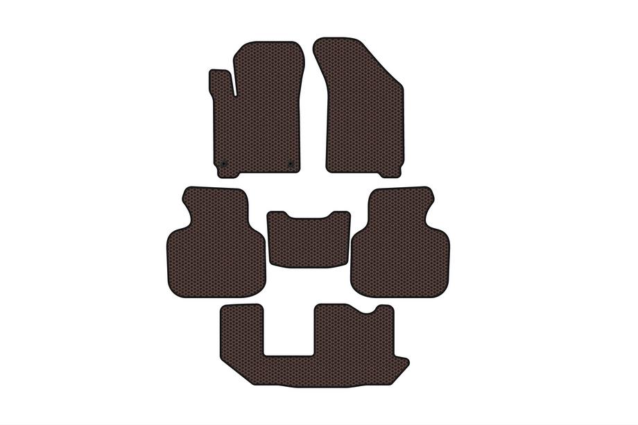 Dodge Journey 2008–2020 Gummimattor Carsuit (2011-2020, 3 rader, 7-sits, brun) Image