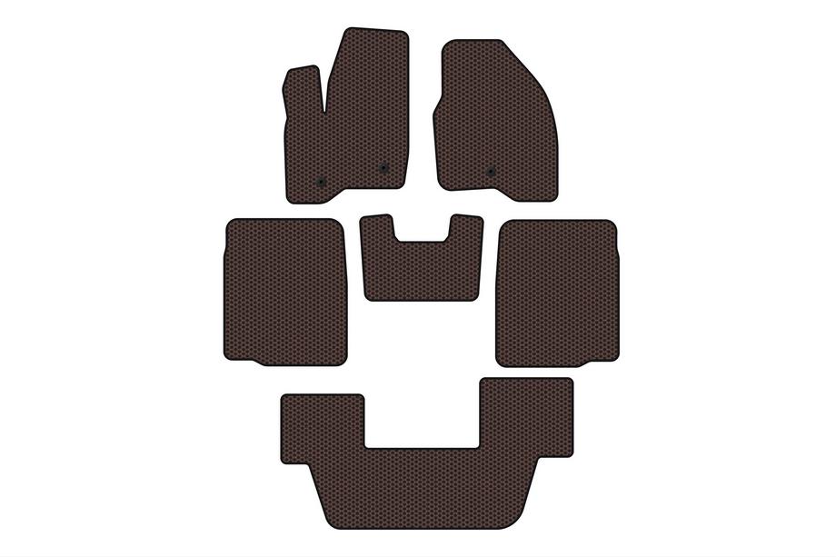 Ford Explorer 2011–2019 Gummimattor Carsuit (3 rader, 2011-2015, brun) Image