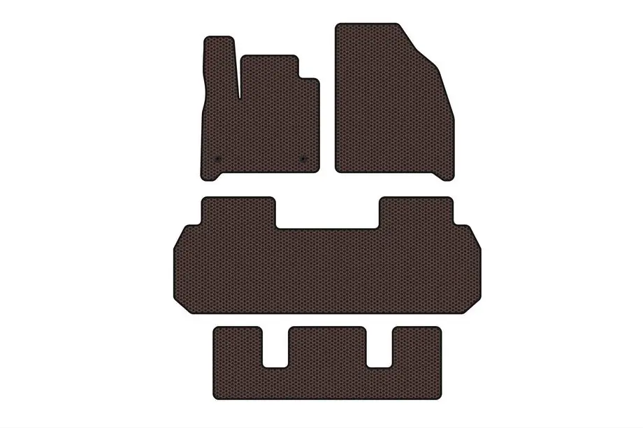 Chevrolet Traverse 2017– Carsuit gummimattor för kupén (3 rader, brun) Image