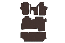 Hyundai H200, H1, Starex 1998–2007 Gummimattor Carsuit (2004-2007, 3 rader, 8-sits, brun) foto 1