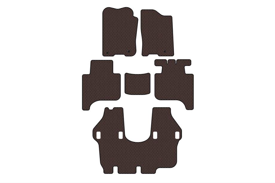 Infiniti QX56 2004–2010 Gummimattor Carsuit (3 rader, 2004-2008, brun) Foto 1