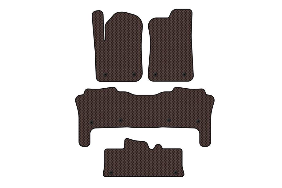 Infiniti QX56 2010–2013 Carsuit gummimattor för kupén (3 rader, brun) Image