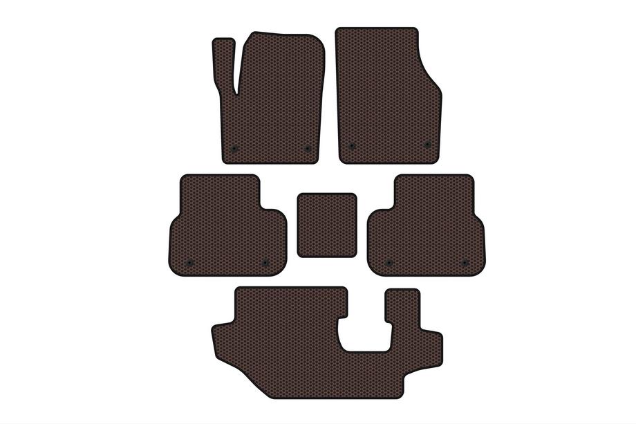 Land Rover Discovery Sport 2014– Gummimattor Carsuit (2014-2019, 3 rader, brun) Image
