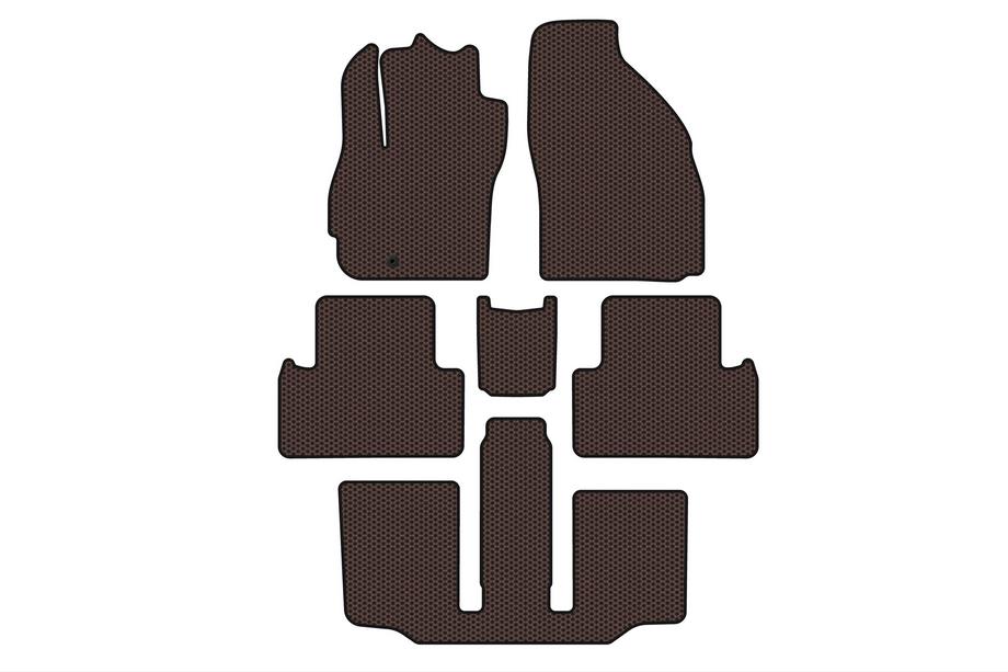 Mazda 5 2005–2009 Gummimattor Carsuit (3 rader, 7-sits, brun) Image