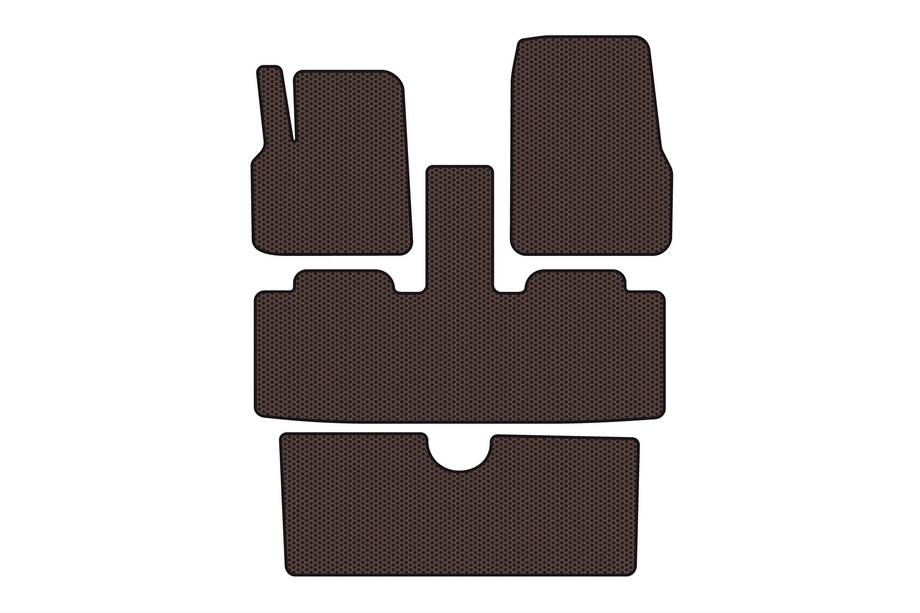 Renault Espace 2002–2014 Gummimattor Carsuit (3 rader, 7-sits, brun) Image
