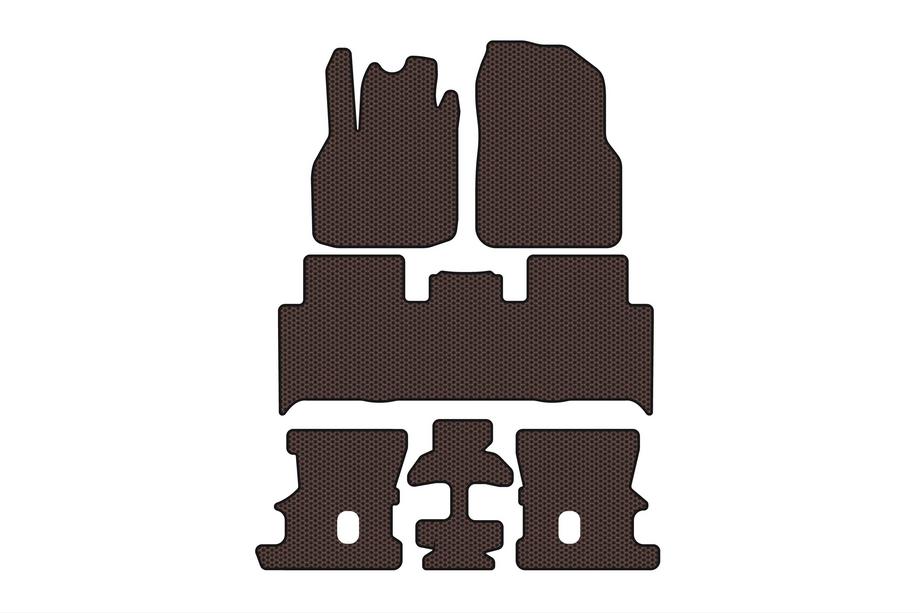 Renault Scenic/Grand 2003–2009 Carsuit gummimattor för kupén (3 rader, brun) Image