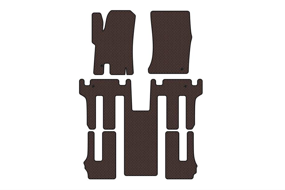 Ssang Yong Rodius Gummimattor Carsuit 2004-2008 (3 rader, brun) Image