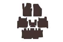 Volkswagen Touran 2003–2010 Gummimattor Carsuit (3 rader, 2006-2010, 7-sits, brun) foto 1
