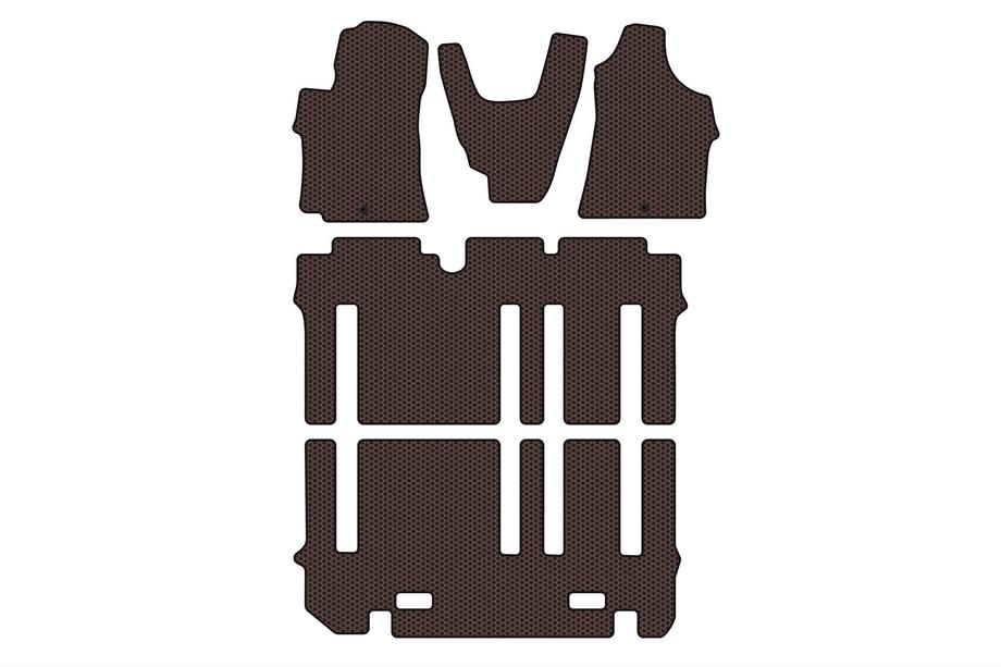 Hyundai H300, H1, Starex 2008–2020 Carsuit gummimattor för kupé (komplett sats, brun) Image