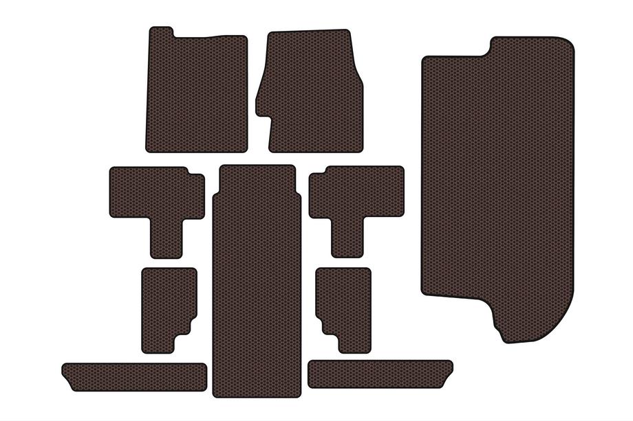 Kia Carnival 2002–2013 Carsuit gummimattor för kupé (komplett sats, brun) Image