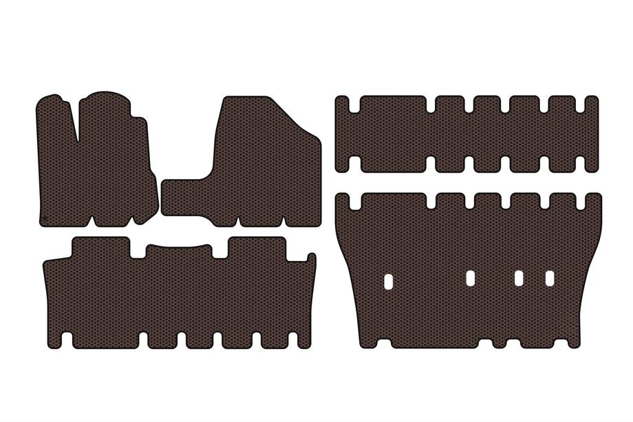 Toyota Sienna 2003–2009 Carsuit gummimattor för kupén (3 rader, brun) Image
