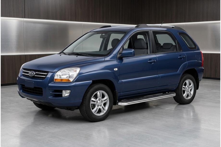 Kia Sportage 2004–2010 Sidosteg Maydos V1 (2 st, aluminium ↗ rostfritt stål) Image
