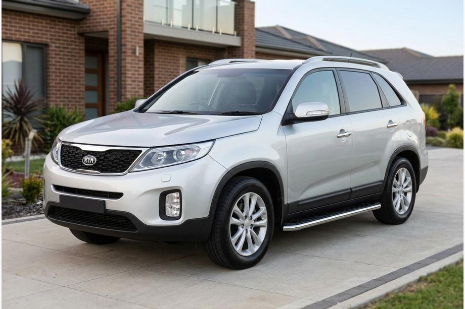 Kia Sorento II XM 2009–2014 Sidosteg Maydos V1 (2 st, aluminium ↗ rostfritt stål) Image