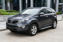Kia Sportage 2010–2015 Sidosteg Line (2 st, aluminium) foto 1