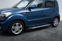Kia Soul I 2008–2013 Sidosteg Sunrise (2 st, aluminium) foto 1