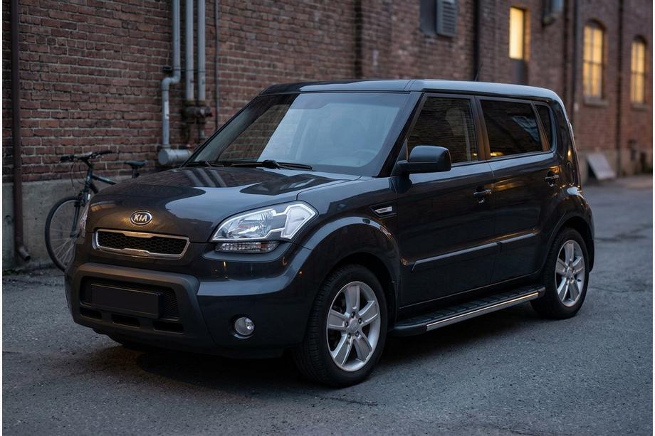 Kia Soul I 2008–2013 Sidosteg Duru (2 st, aluminium) Image