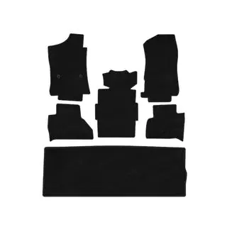 Premium textilmattor (3 rader, svart)