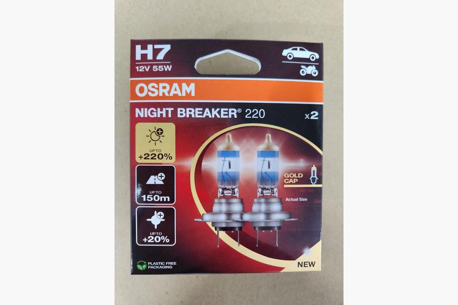 Osram H7 60/55W Night Breaker Laser +220% strålkastarlampa Image