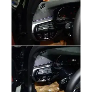 Set med kolfiberinlägg för interiören BMW 5-serien G30/G31 2017–2023 foto 4