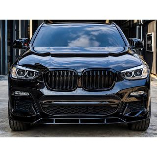 Främre 3D läppspoiler (för M-Sport 2018-2022, blanksvart) BMW X4 G02 2018– foto 1