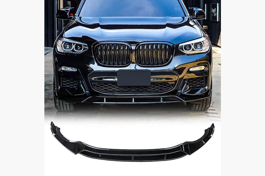 BMW X4 G02 2018– Främre 3D läppspoiler (för M-Sport 2018-2022, blanksvart) Foto 8