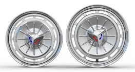 Chevrolet Impala 1961–1964 Smidda OEM-fälgar R18 R20 (4 st) foto 2