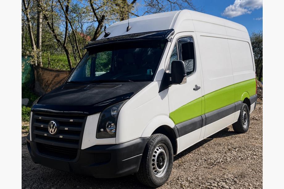 Volkswagen Crafter 2006–2016 Vindrutevisir V-4 (svart högglans, 5 mm) Foto 2