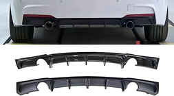 BMW 3-serien F30/F31 2012–2019 Bakre stötfångardiffusor för dubbelsidig enkel utblås (för M-Sport, ABS) foto 4