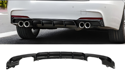BMW 3-serien F30/F31 2012–2019 Bakre diffuser för dubbelsidigt dubbelt avgassystem (för M-Sport, ABS) foto 1