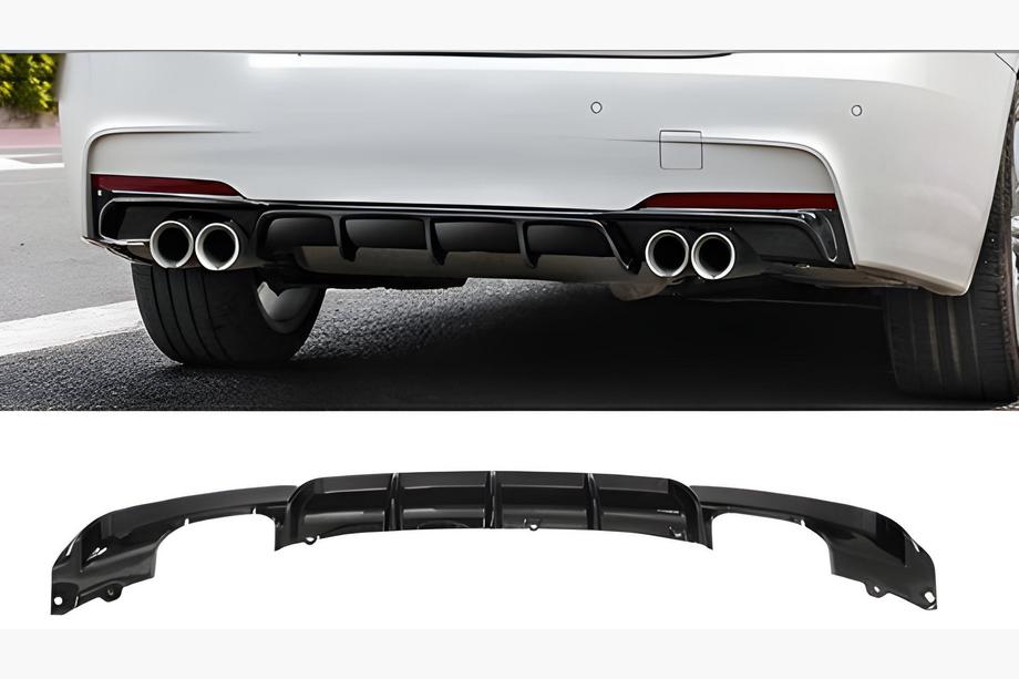 BMW 3-serien F30/F31 2012–2019 Bakre diffuser för dubbelsidigt dubbelt avgassystem (för M-Sport, ABS) Image